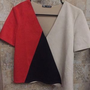 Zara V-Neck short sleeves shirt